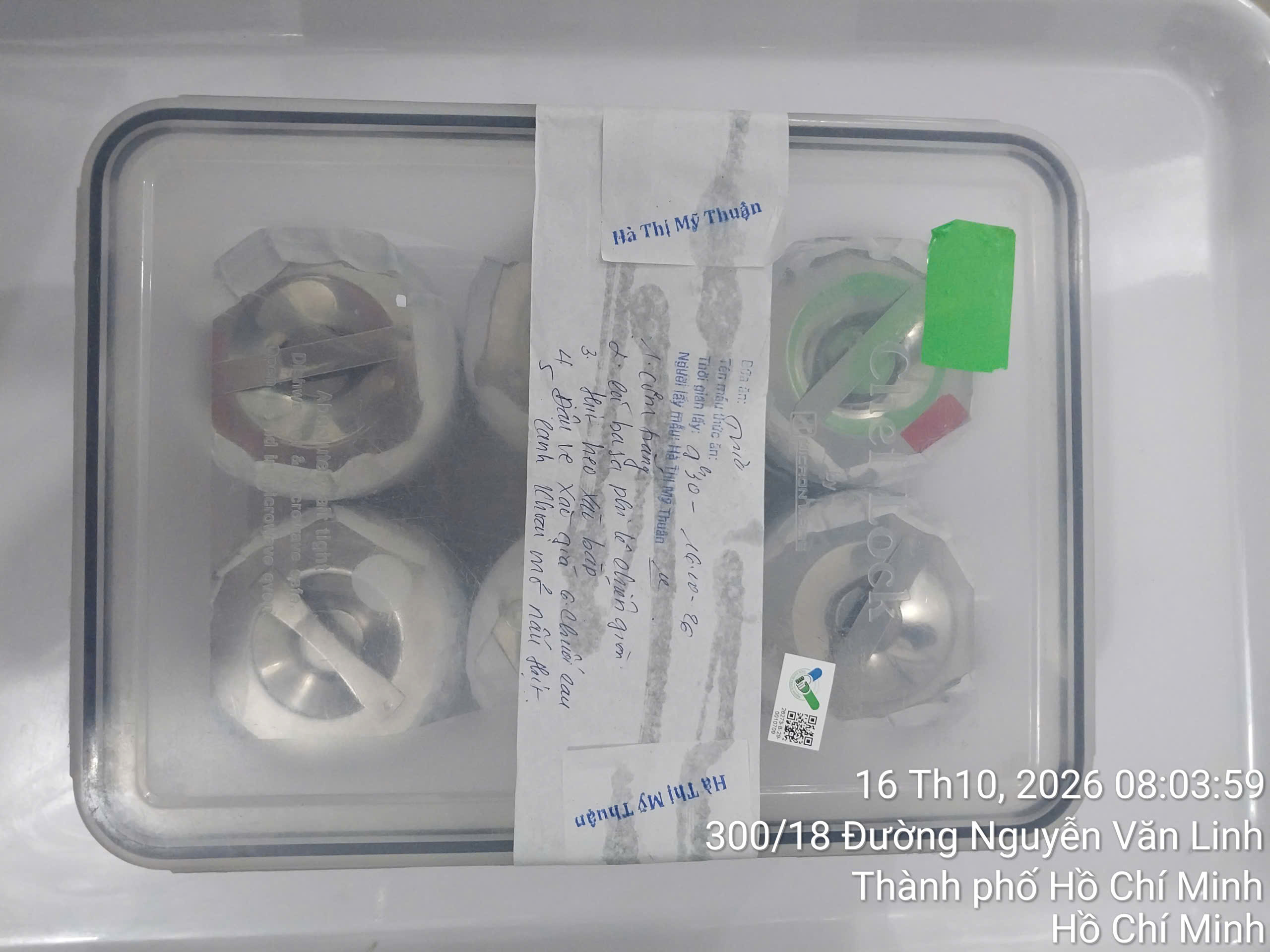 Preserved meal sample
