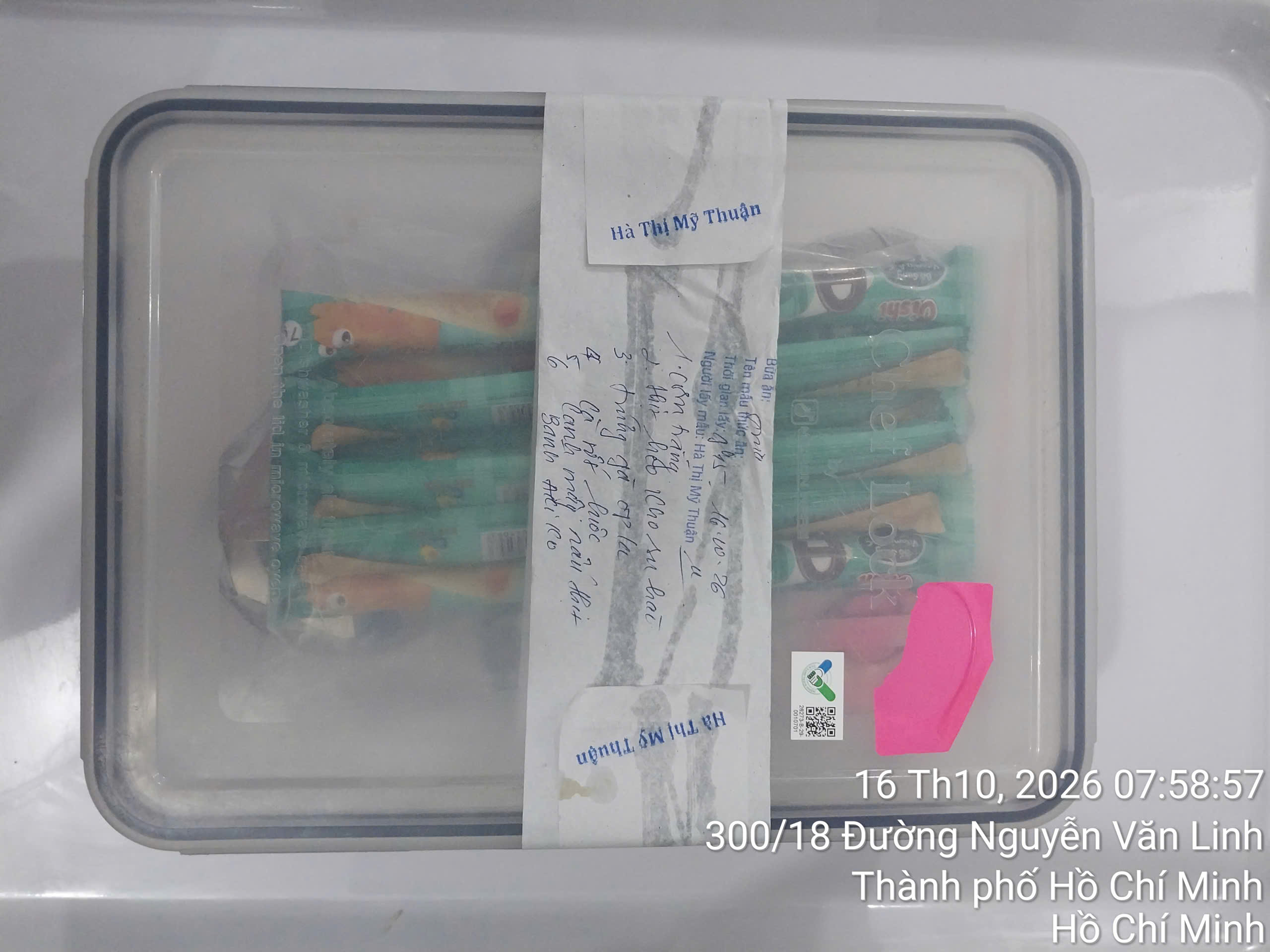 Preserved meal sample