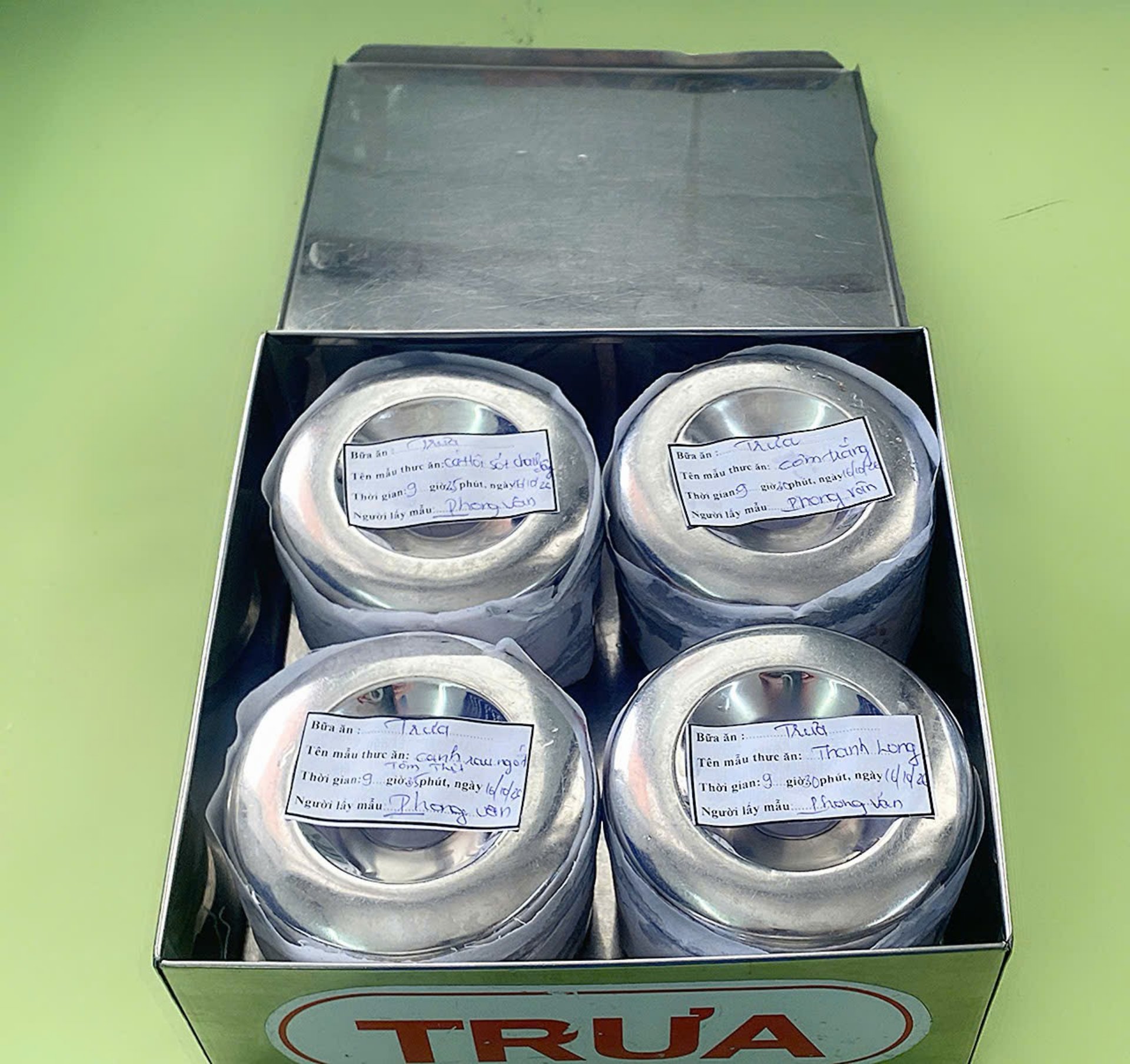 Preserved meal sample