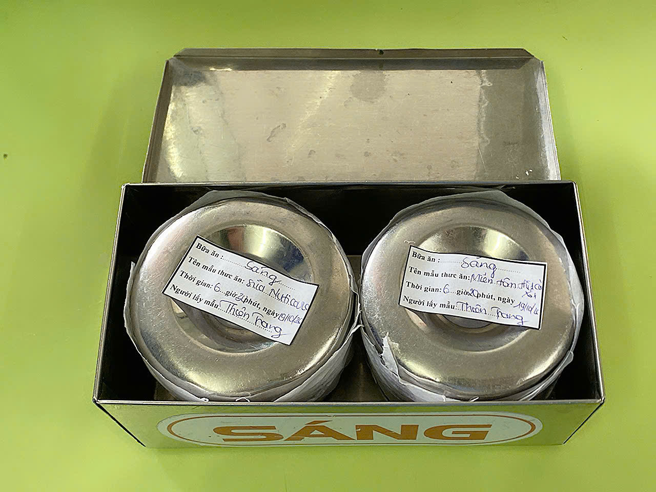 Preserved meal sample