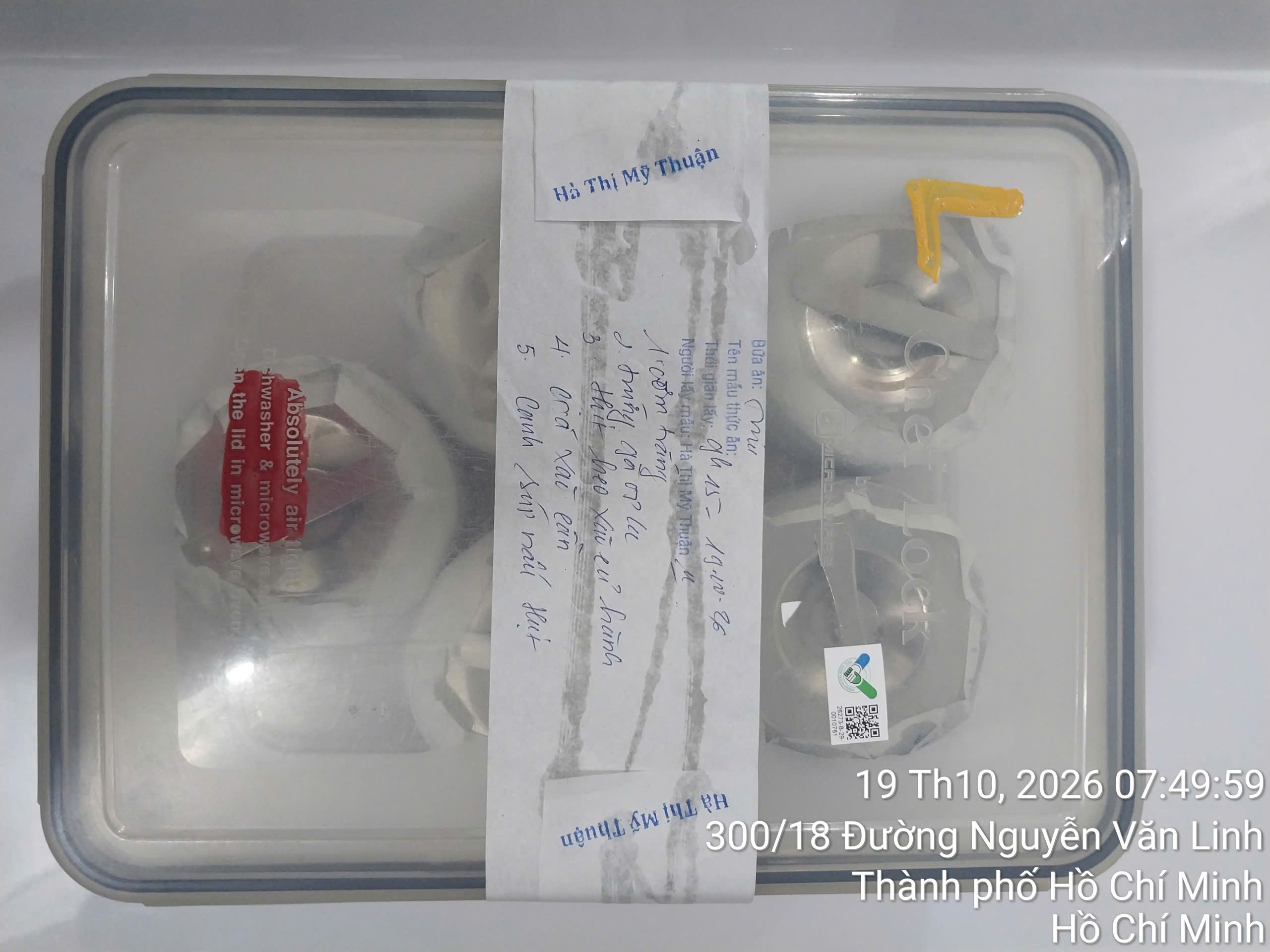 Preserved meal sample