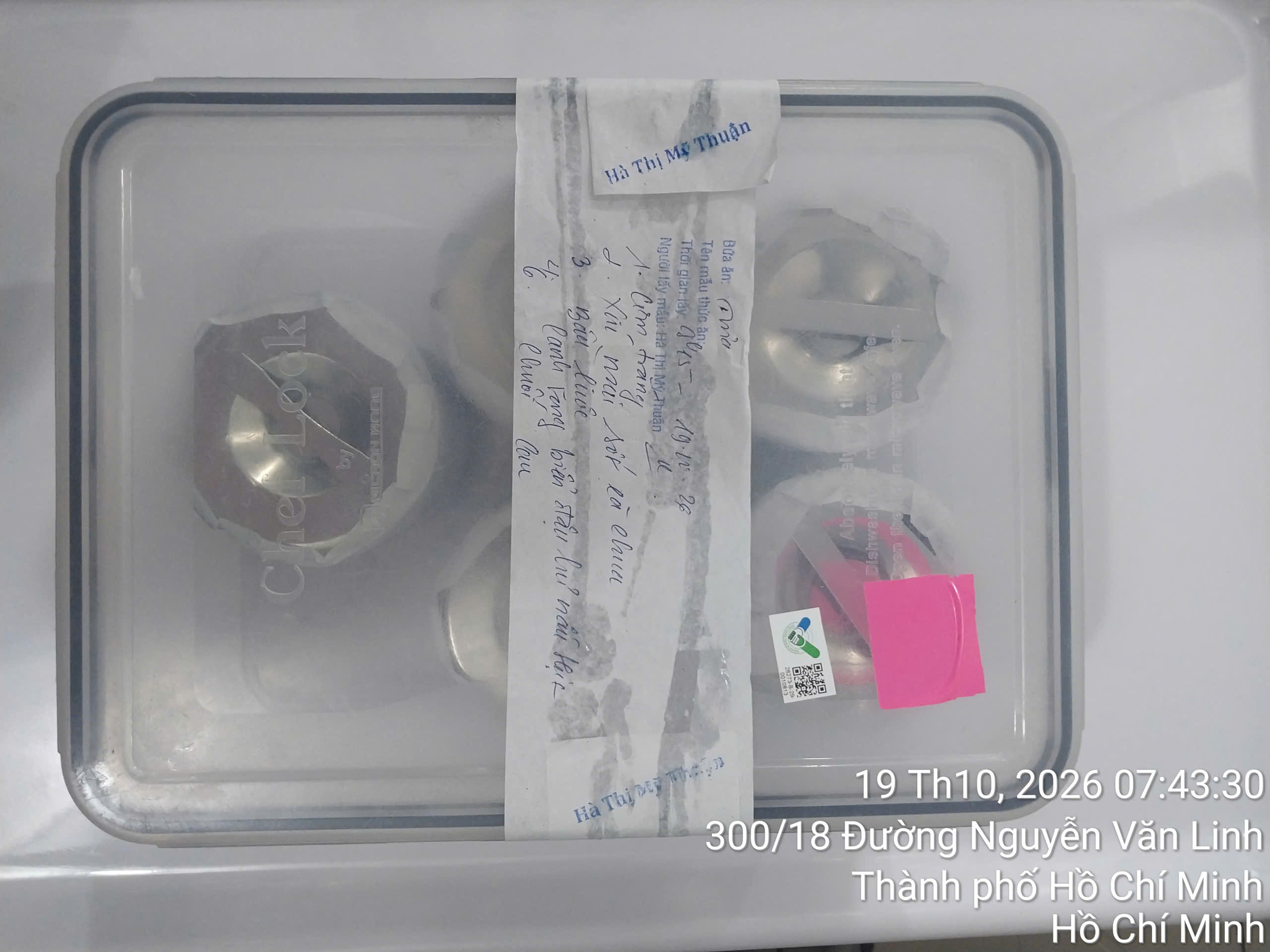 Preserved meal sample