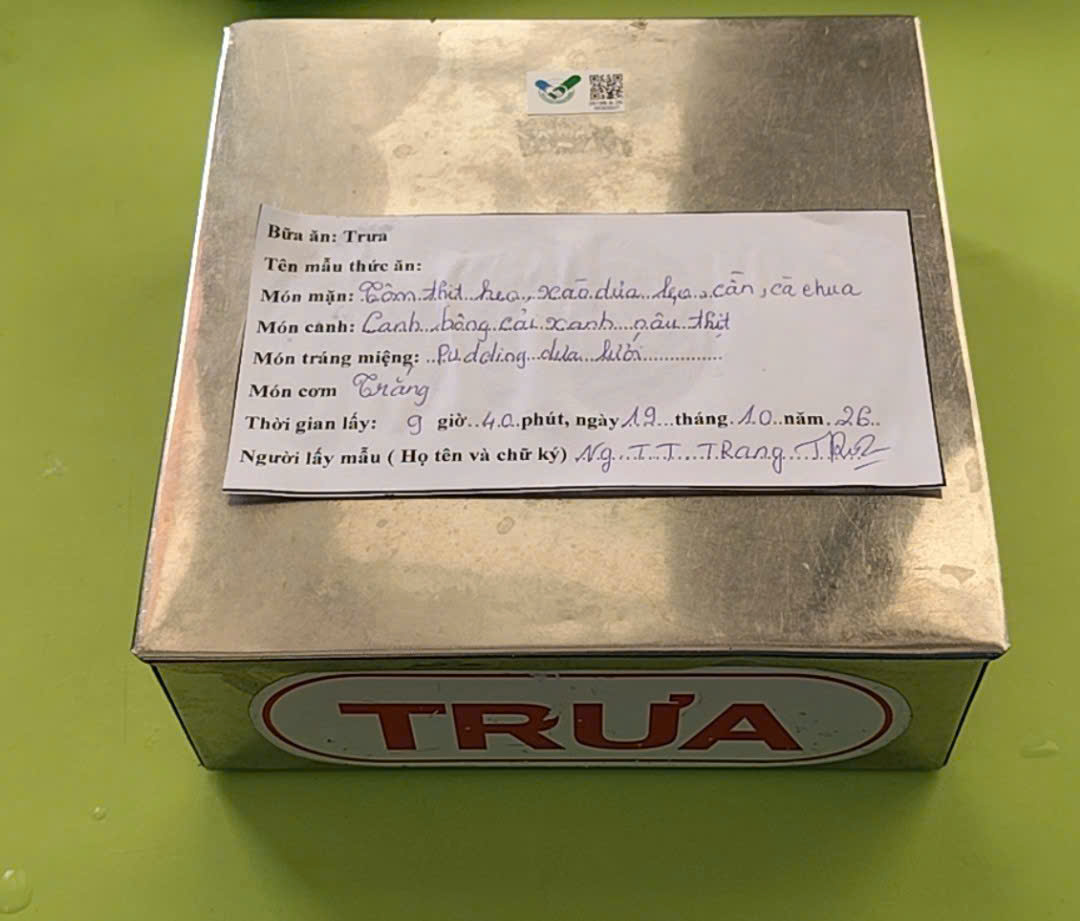 Preserved meal sample