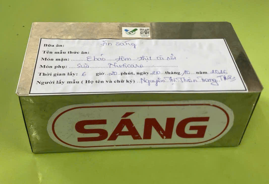Preserved meal sample