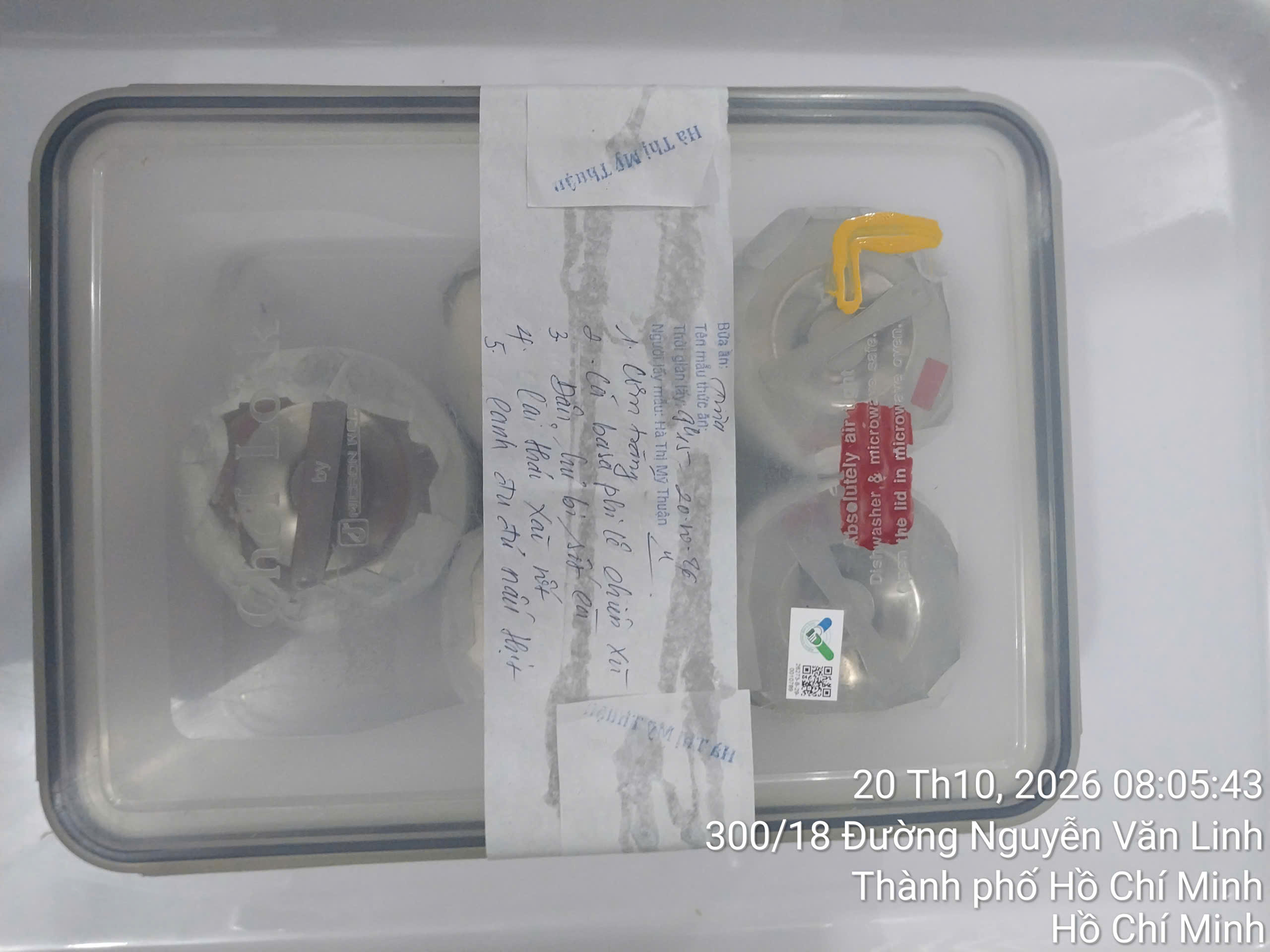 Preserved meal sample