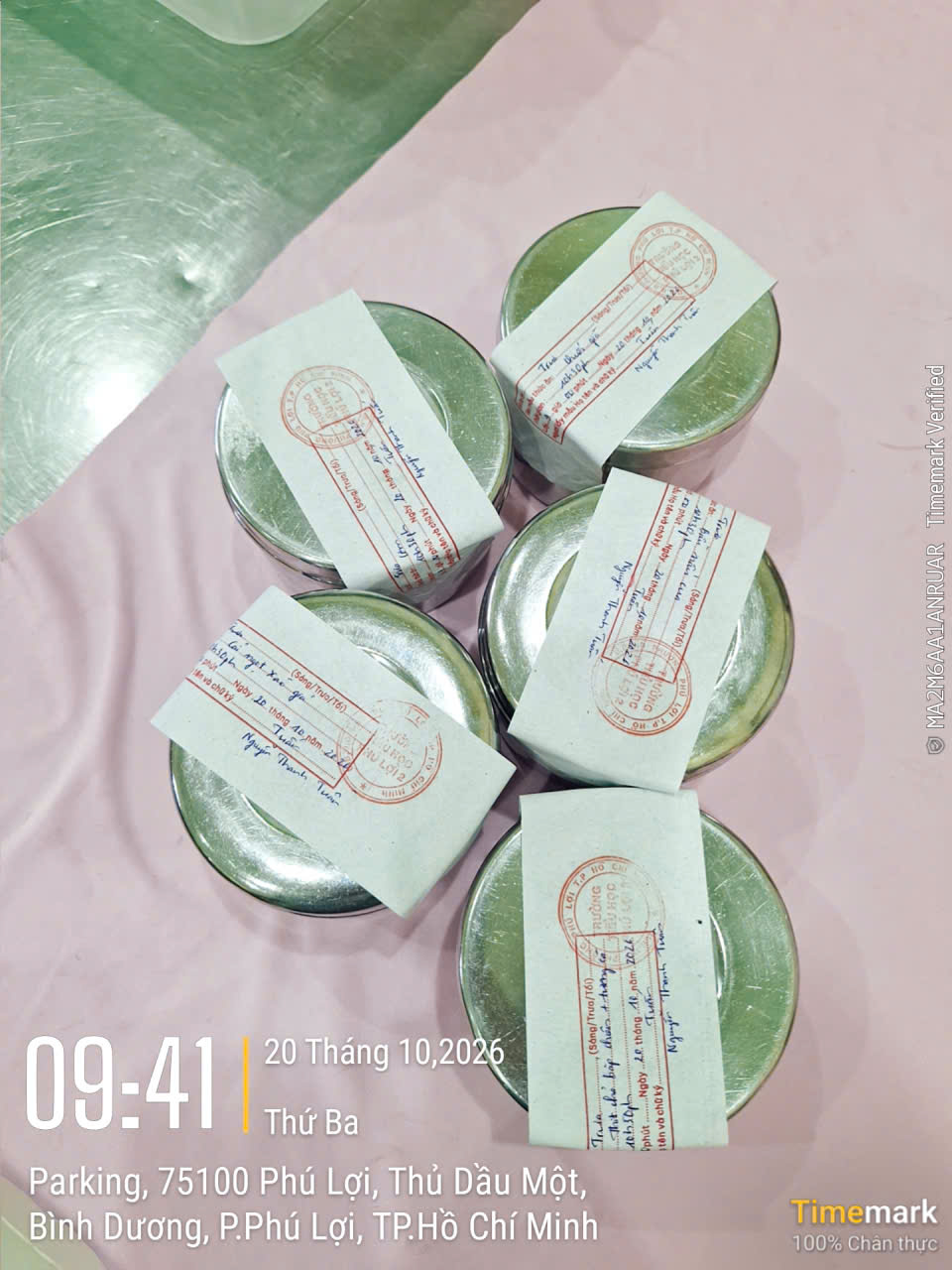 Preserved meal sample
