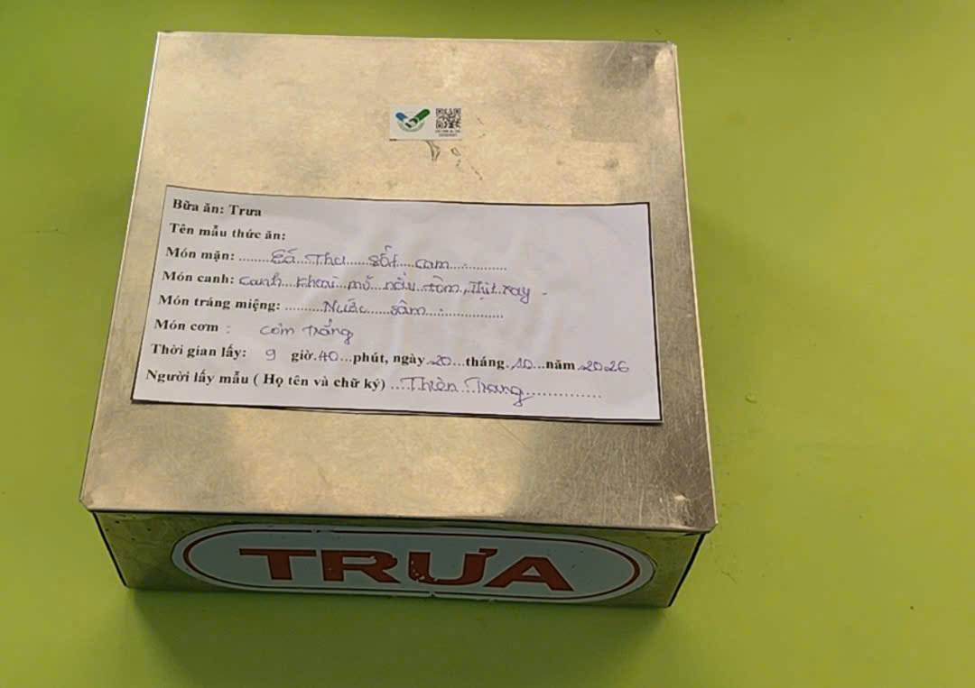 Preserved meal sample