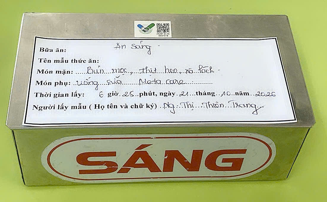 Preserved meal sample