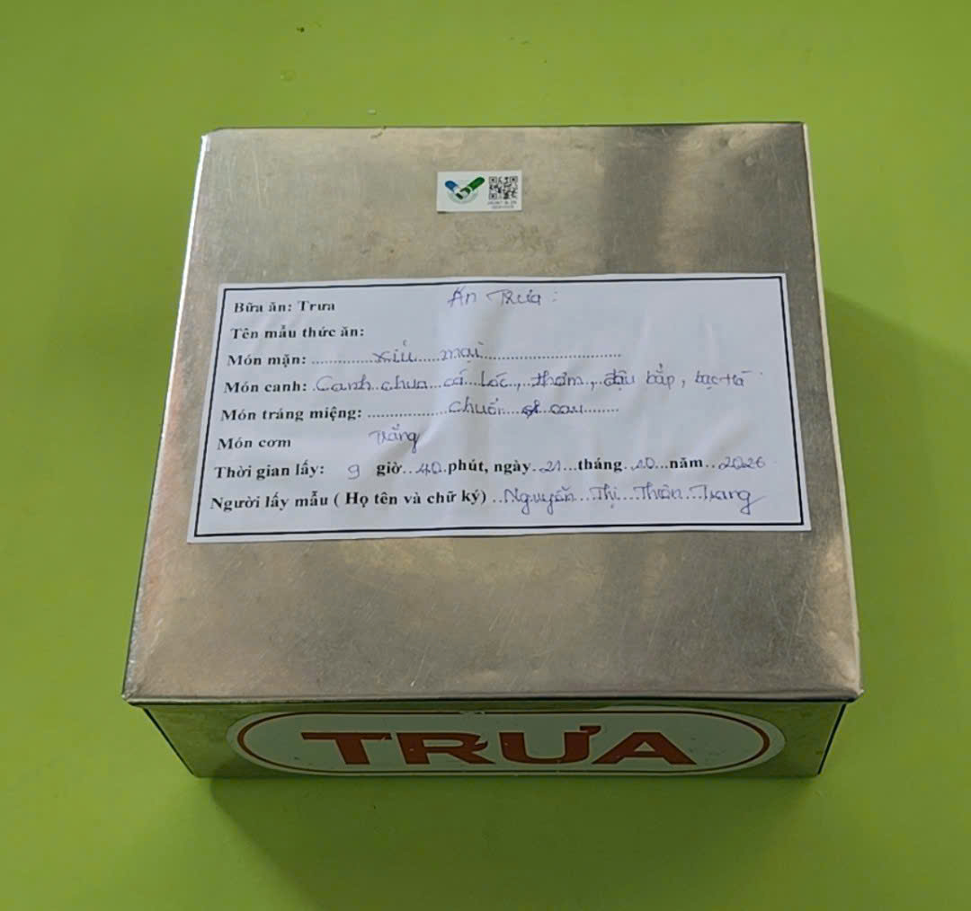 Preserved meal sample