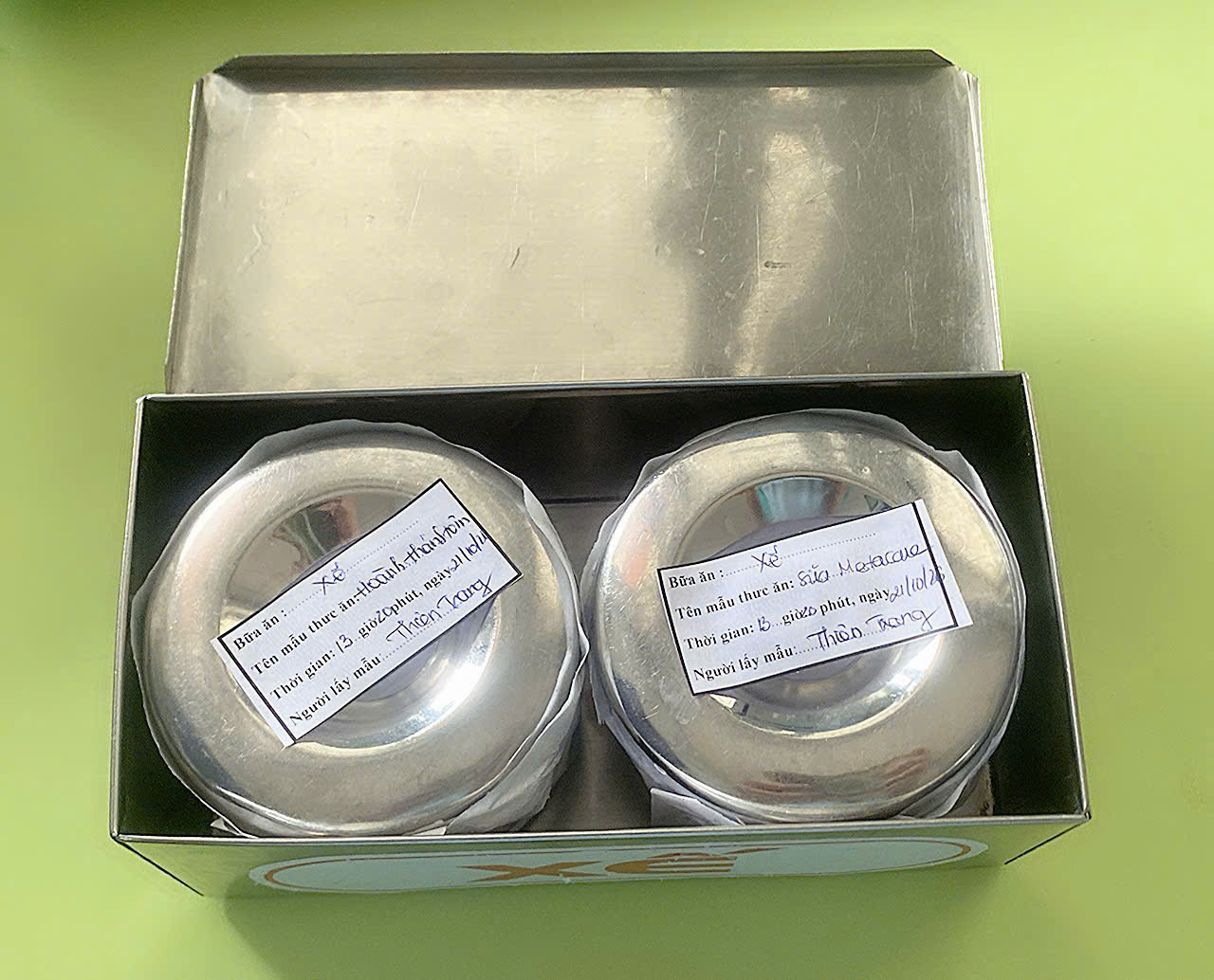 Preserved meal sample