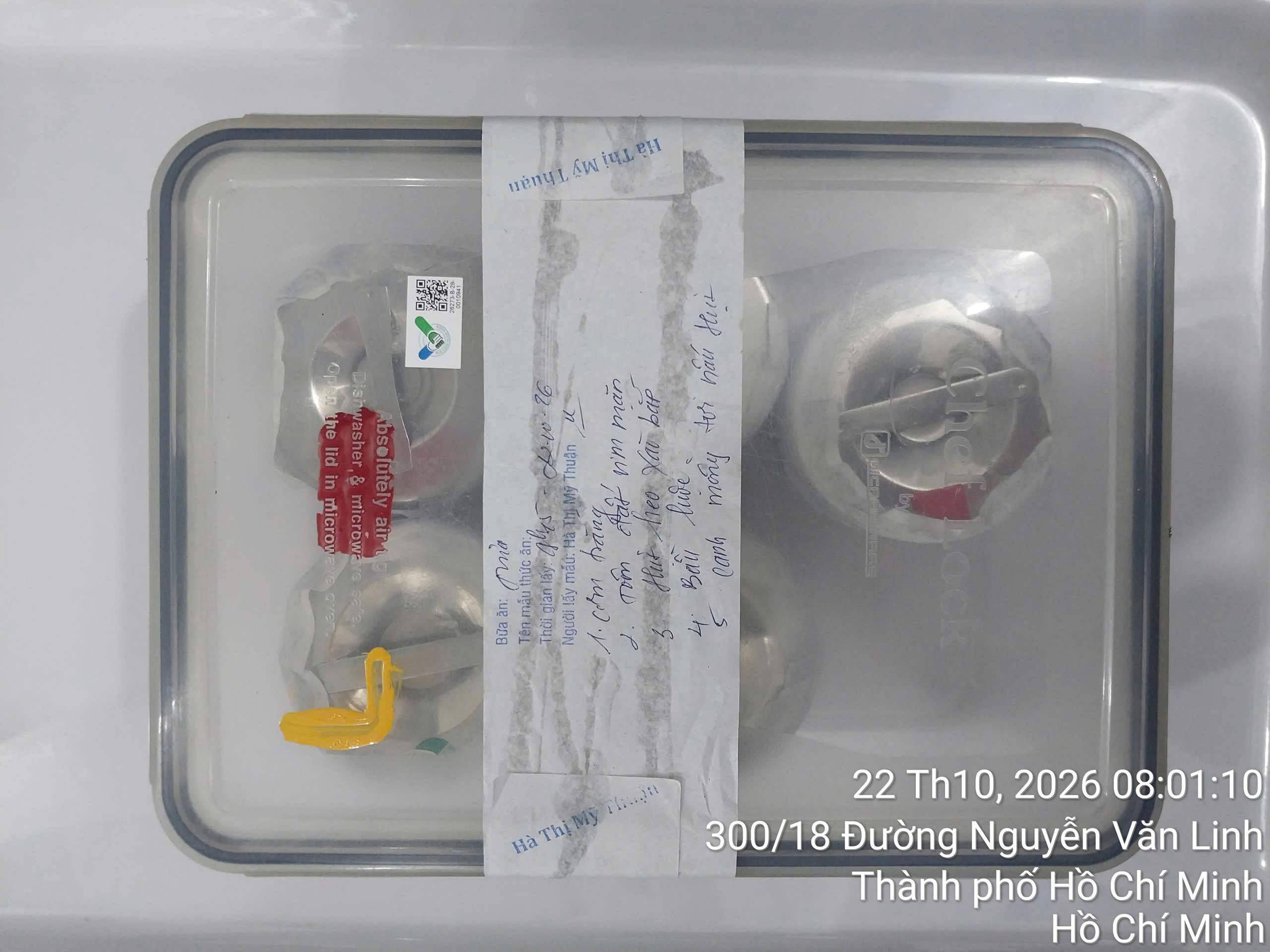 Preserved meal sample