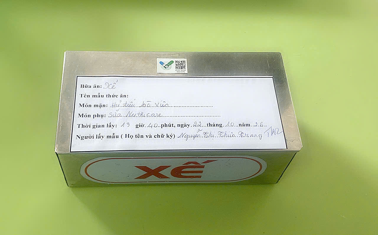 Preserved meal sample