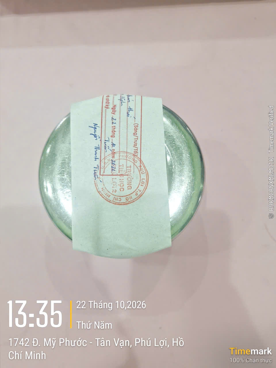 Preserved meal sample