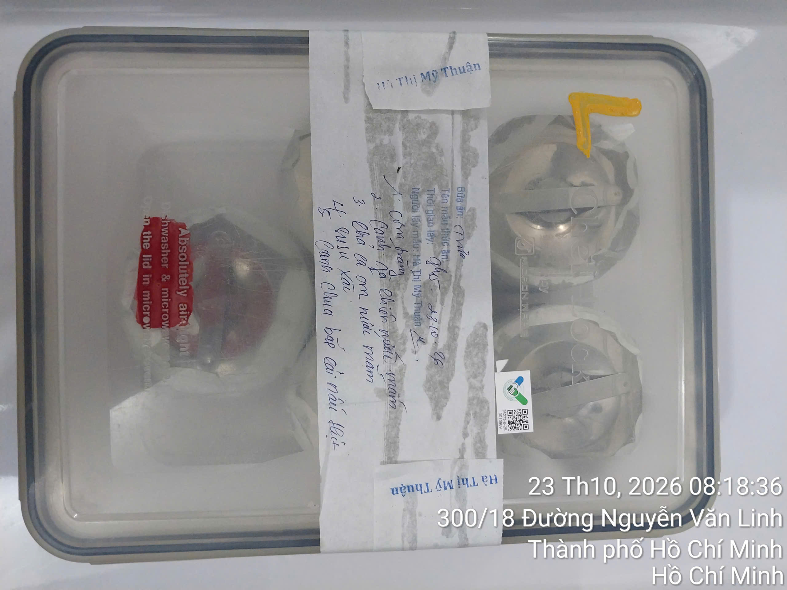 Preserved meal sample