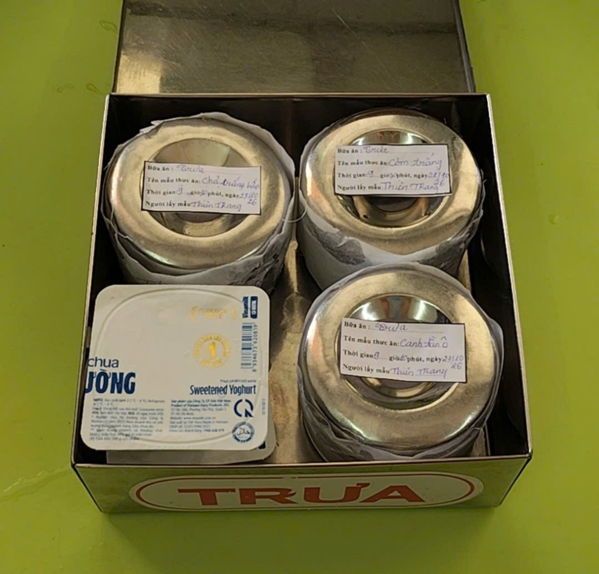 Preserved meal sample