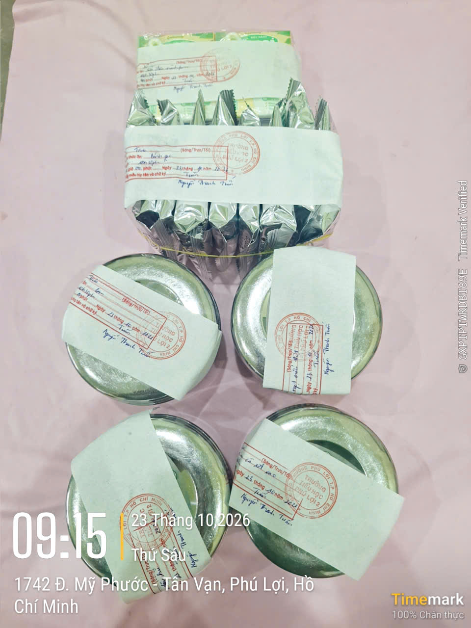 Preserved meal sample