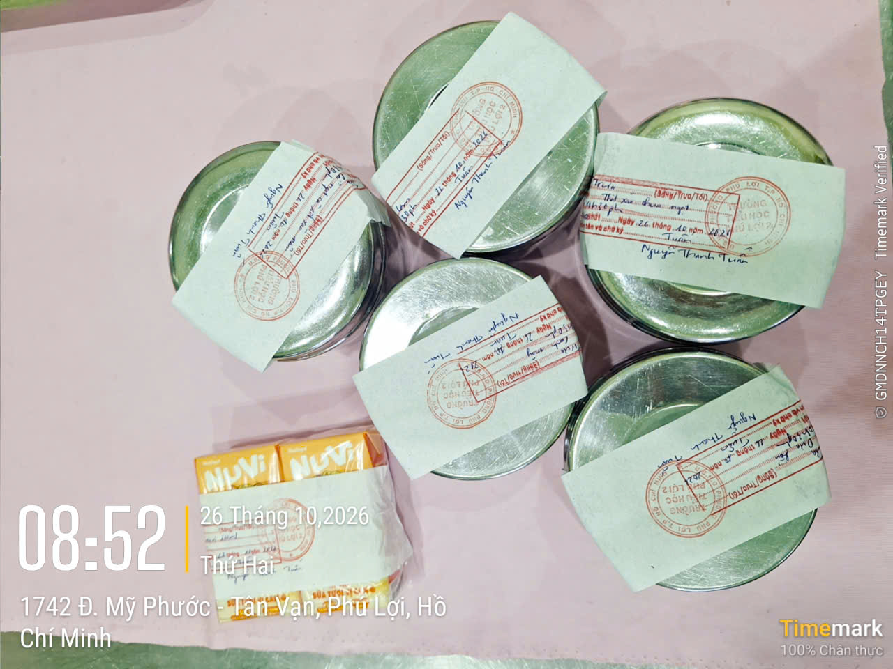 Preserved meal sample