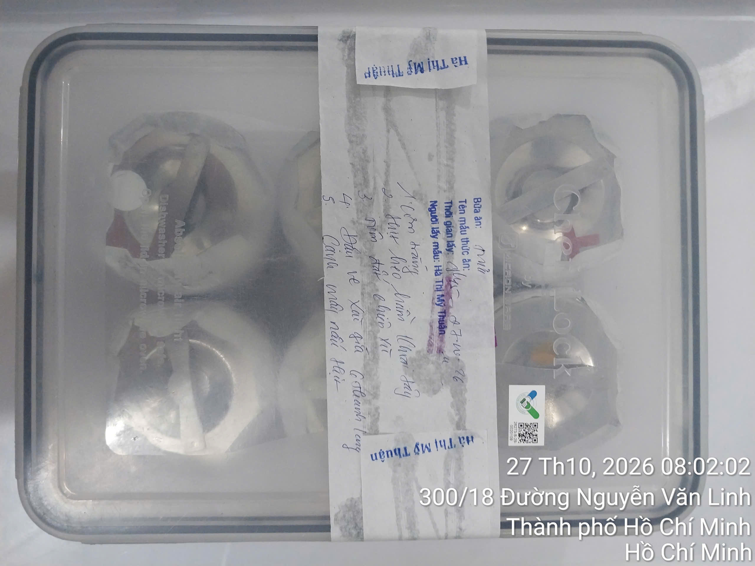 Preserved meal sample