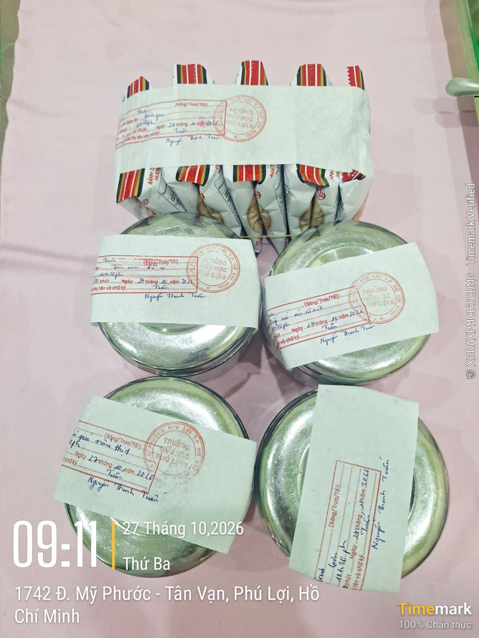 Preserved meal sample